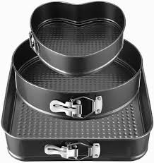 3pc Heart Springform Set Non-Stick Bakeware