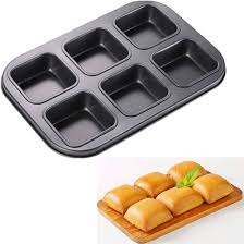 6 Brownie Tray Non-Stick Bakeware