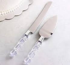 Crystal handle cake server Bakers Knife