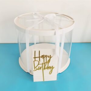 12"x10" Round Box Transparent Cake Box