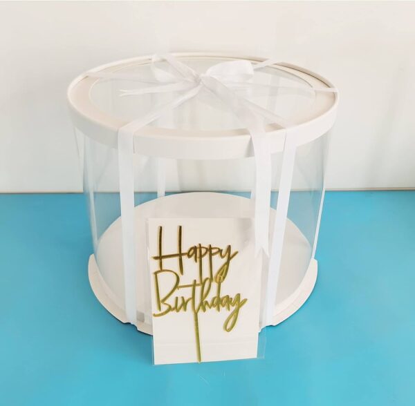 12"x10" Round Box Transparent Cake Box