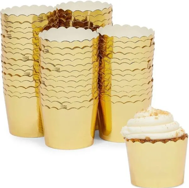 5*4.5CM  Small Gloss Muffin Cups Self Baking Liners