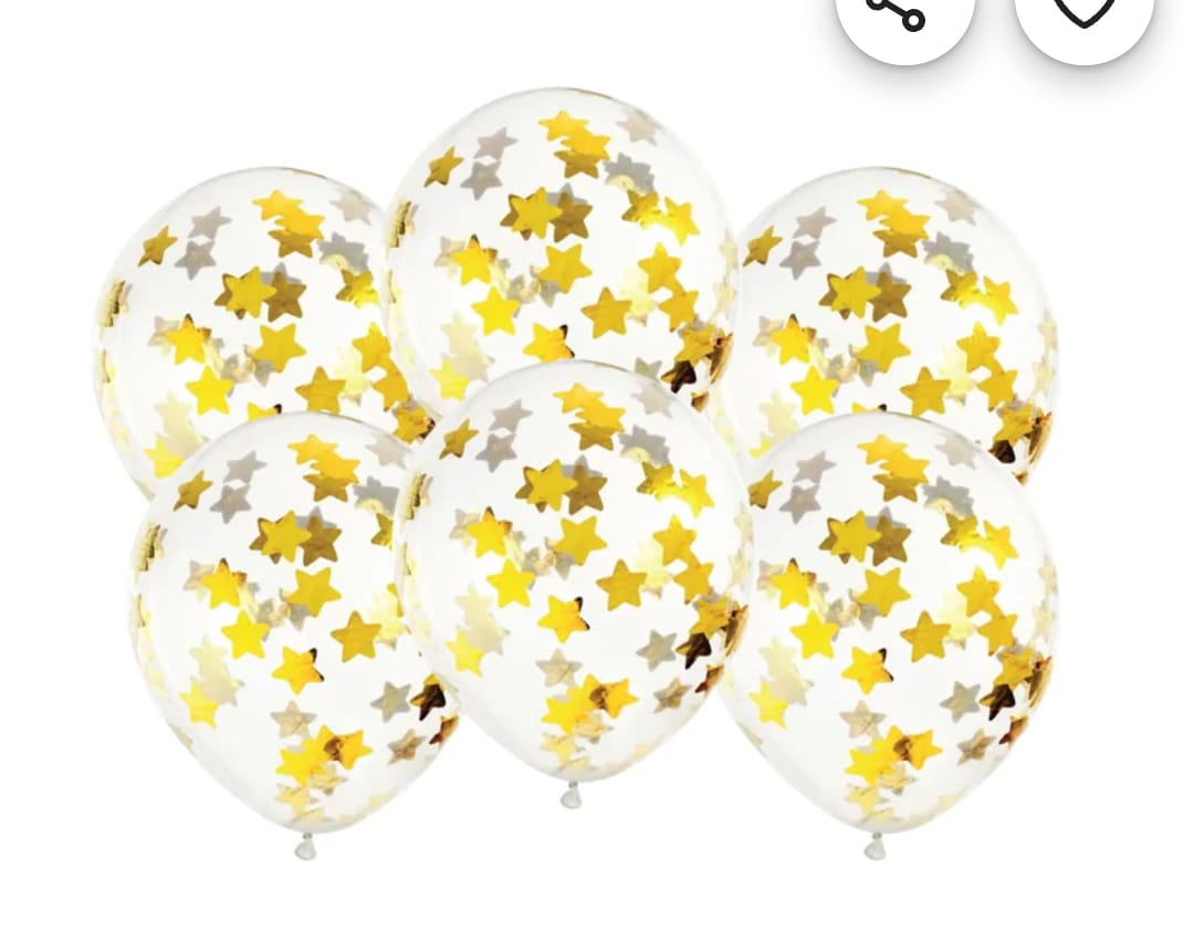 Star Confetti Balloons Cake Decoration Accessories