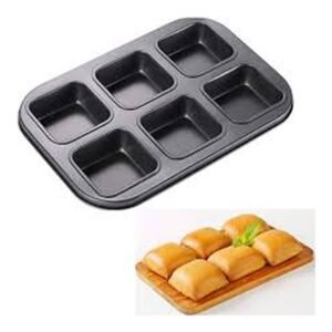 6 Brownie Tray Non-Stick Bakeware